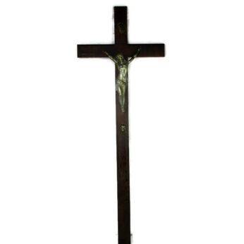 XL Hand Carved Wood Oak Hanging Crucifix Corpus Jesus Christ 44.48"
