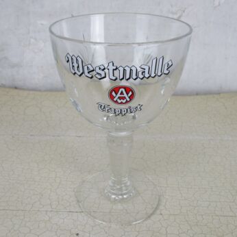 Westmalle Trappist Belgian Ale Stemmed 0.33L Chalice Beer Cut Glass Malle
