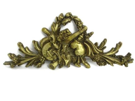 Antique Gorgeous  Extremely Rare Plaster Pediment Ornate Over door Architectural  Reclaimed