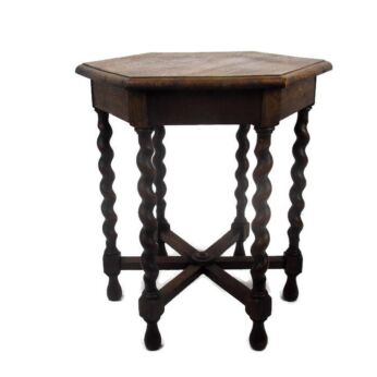 Gorgeous hand Carved Wooden Table Console Barley Twist Coffee Side Table HTF 6 legs