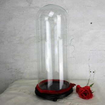 Large Antique Round Hand Blown Glass Dome Globe Steampunk Display 18.11"