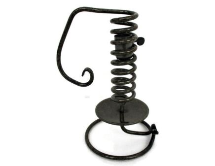 Vintage Adjustable Spiral Wrought iron Candle Holder Stick Funky