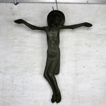Art Nouveau Antique Brass Bronze Corpus Christi Jesus Christ 12.99"
