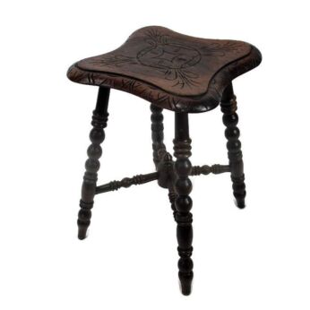 Small Bobbin Legs Hand Carved Wooden Side Display Table Pedestal Plant Stand