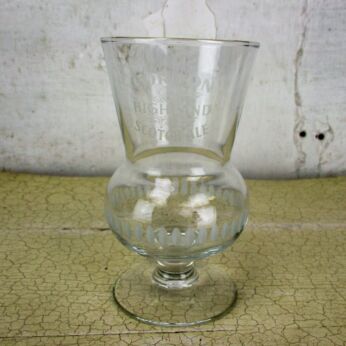 Gordon Highland Scotch Ale Etched Beer Glass Thistle Shaped