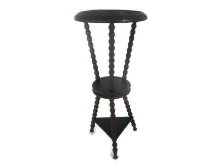 Antique Edwardian Floor Standing Plant Holder Planter hobnails Wood Gorgeous Rare