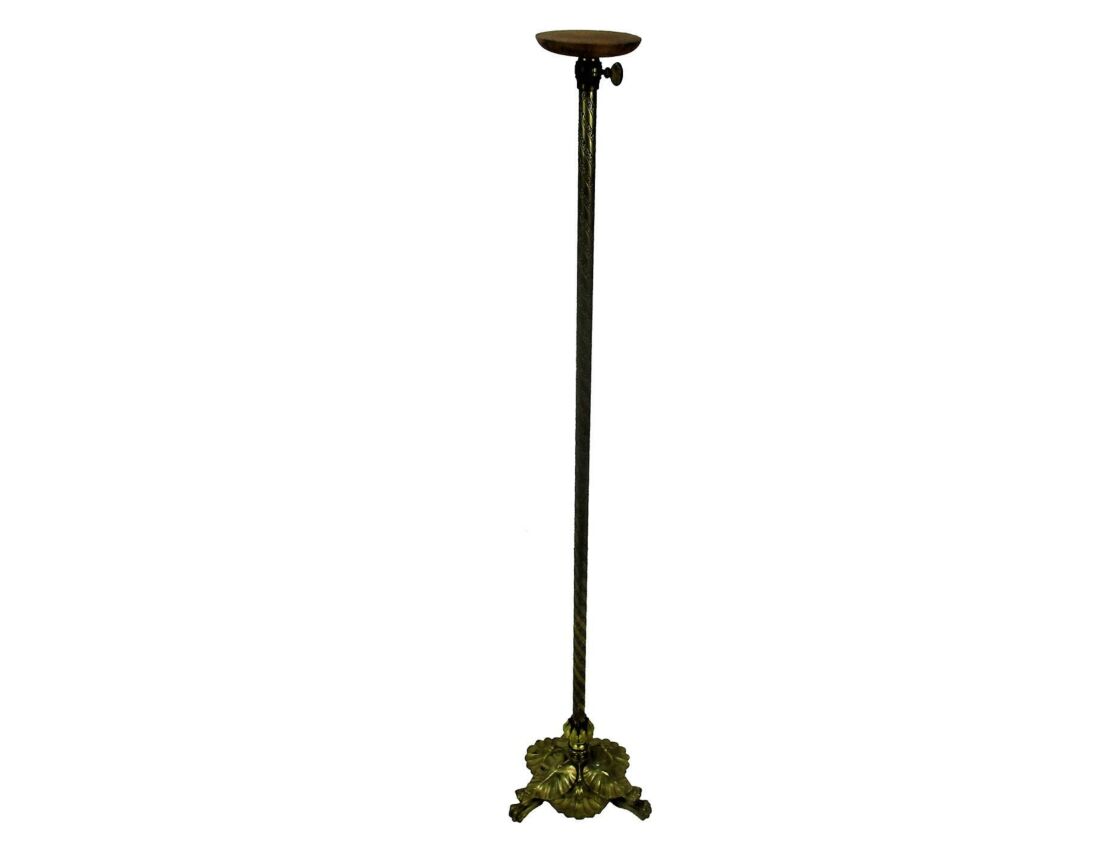 Stockman Marked Hat Floor Stand Rack Brass Ornate Exceptional
