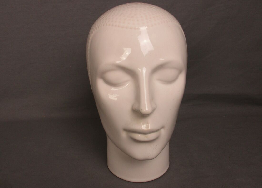 Female White Head Display Mannequin