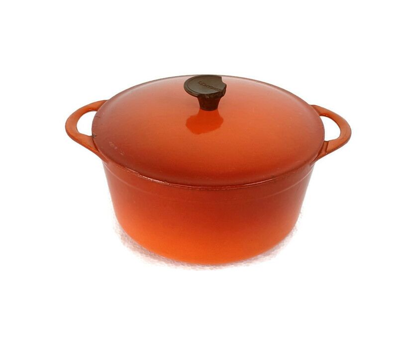 Vintage Le Creuset France Orange Large Dutch Oven Casserole French  Authentic - Collectors in the House