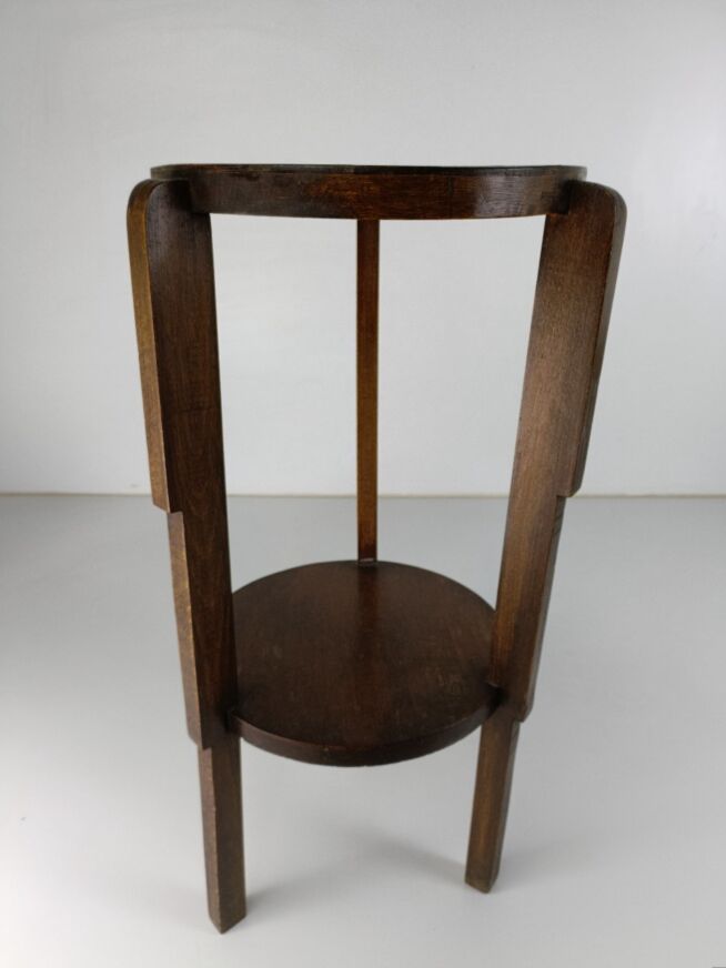 art Deco Pedestal Antique Plant stand side table two tier wood bonsai stand  farmhouse style - Collectors in the House