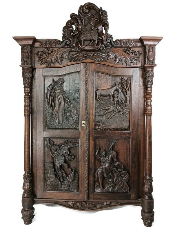Carved Wooden House God - 18thC Carved Wooden House God - 18thC
