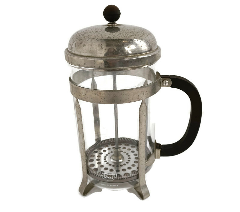 EXC PYREX Chambord French Press Coffee Maker Plunger Melior France Stainless steel