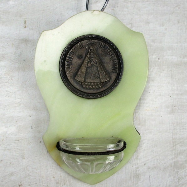 Black Madonna Our Lady of Hal Notre Dame de Halle Holy Water Font HTF ...