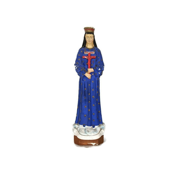 Vintage statue Notre Dame de Pontmain Plaster Madonna Collector ...