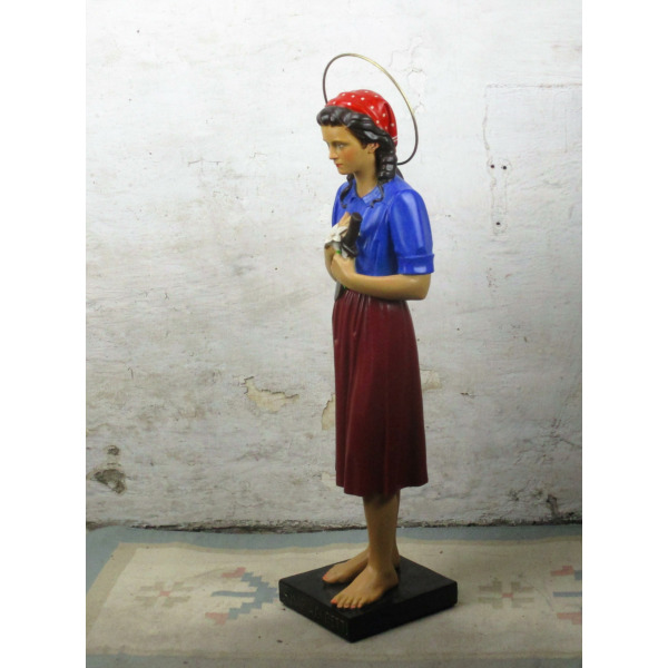 Vintage Church Statue Saint Maria Goretti Patron Young Girls HTF 43.30" Collectors in the House