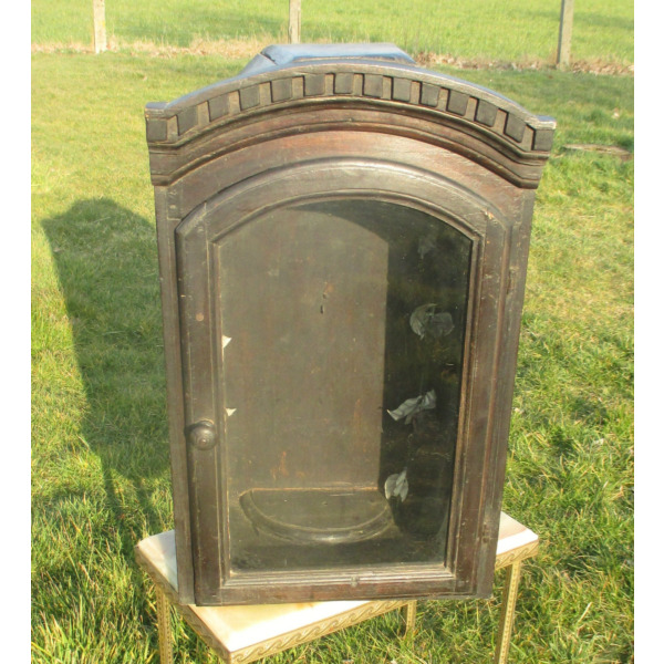 Large Antique Chapel Altar Prayer Box Ornamental Flowers Wooden Display ...